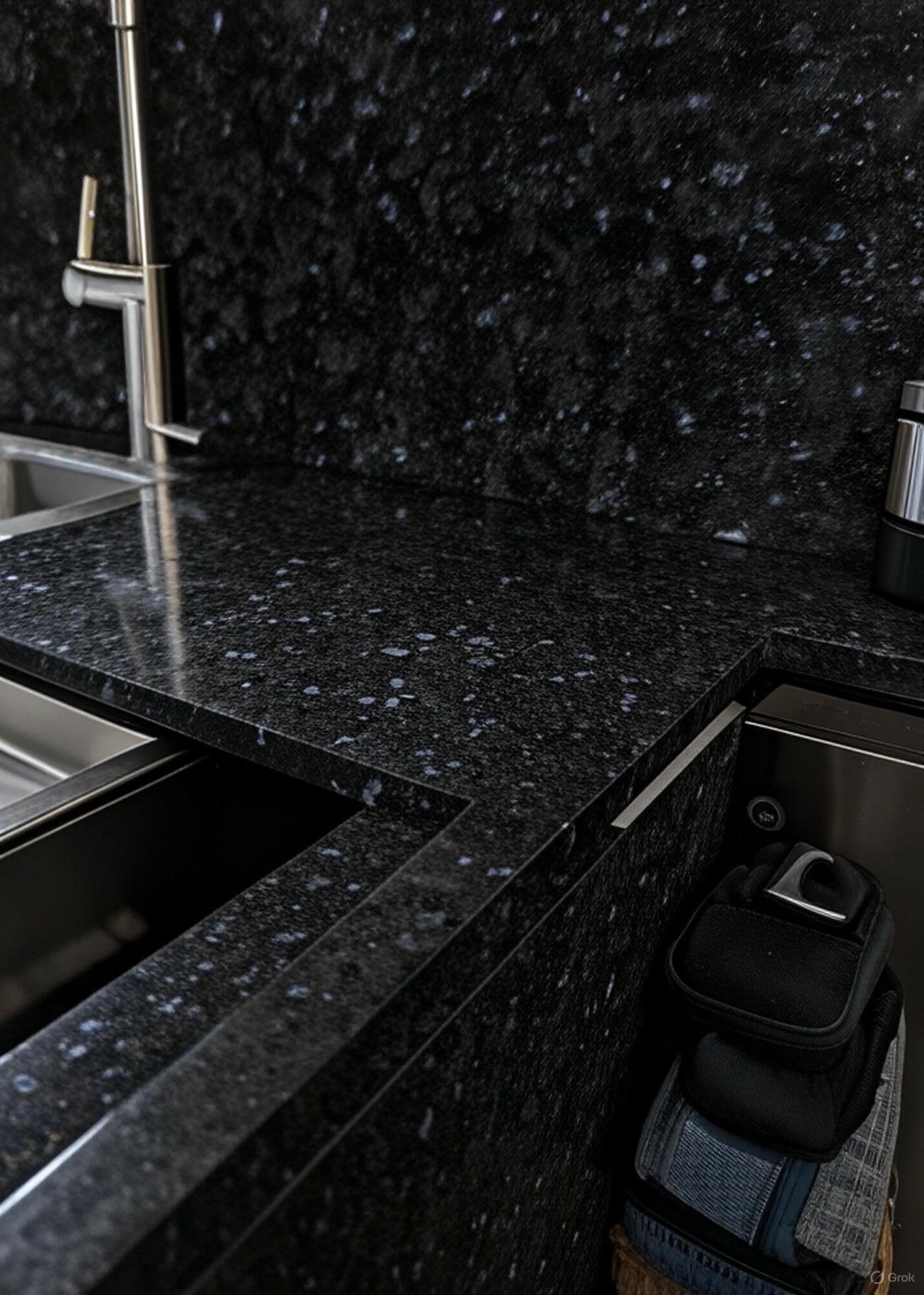 R-Black Blue-dot Granite